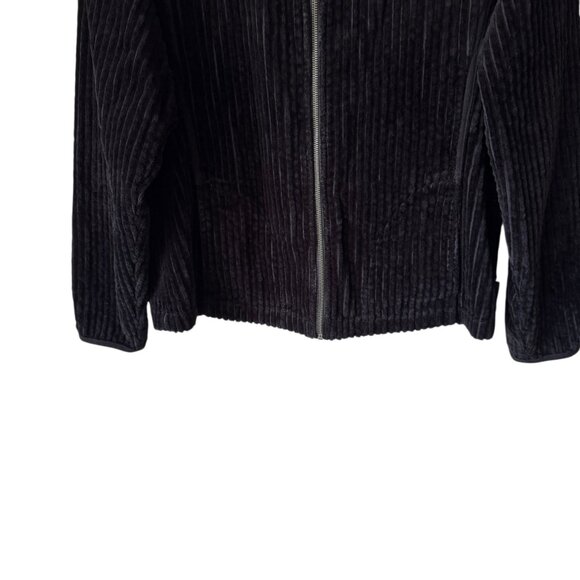 Woolrich Kinsdale Size Med Lightweight Black Wide Corduroy Ribbed Cotton Jacket - Picture 10 of 16